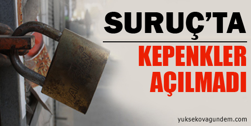 Suruç'ta kepenkler indi