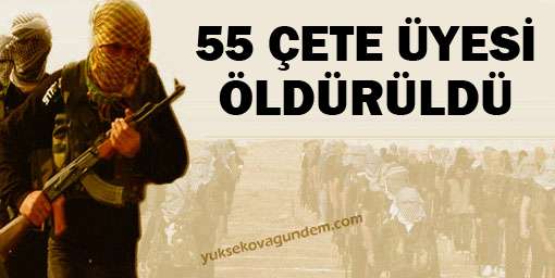 55 çete üyesi öldürüldü