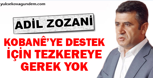 Zozani: Kobanêye destek için tezkereye gerek yok