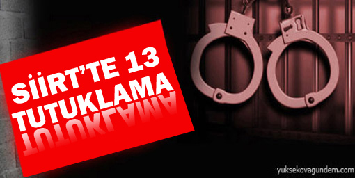 Siirt'te 13 tutuklama
