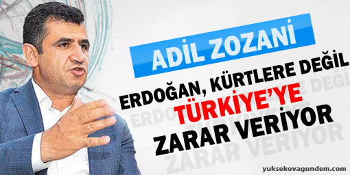 Zozani: Erdoğan, Kürtlere değil Türkiyeye zarar veriyor