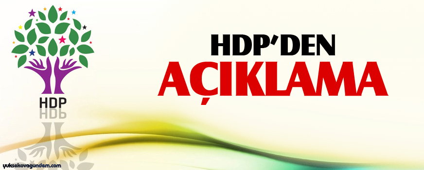 HDP'den açıklama