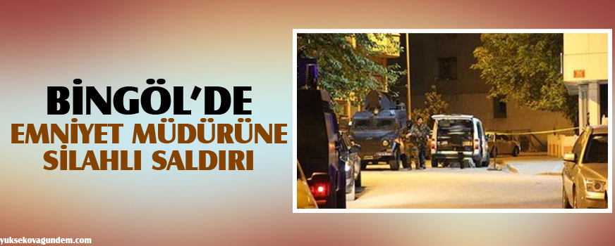 Bingölde emniyet müdürüne silahlı saldırı