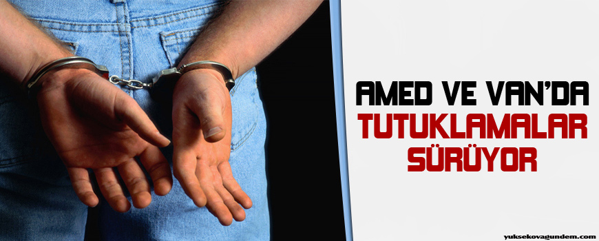 Amed ve Vanda tutuklamalar sürüyor