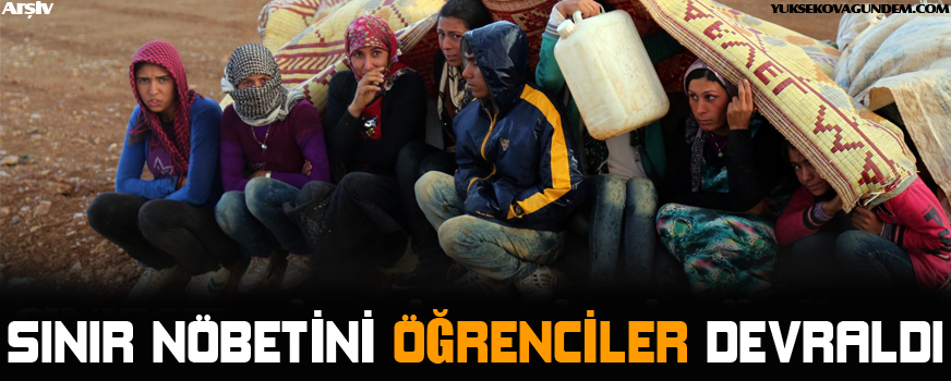 Sınır nöbetini öğrenciler devraldı