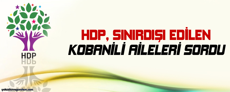 HDP, sınırdışı edilen Kobanili aileleri sordu