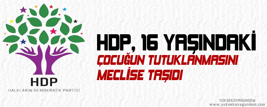 HDP, 16 yaşındaki çocuğun tutuklanmasını meclise taşıdı