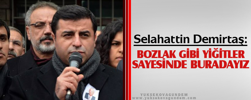 Demirtaş: Bozlak gibi yiğitler sayesinde buradayız