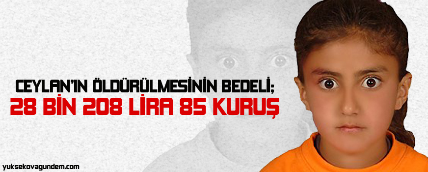 Ceylanın öldürülmesinin bedeli; 28 bin 208 lira 85 kuruş
