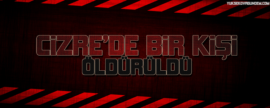 Cizre'de bir kişi daha öldürüldü