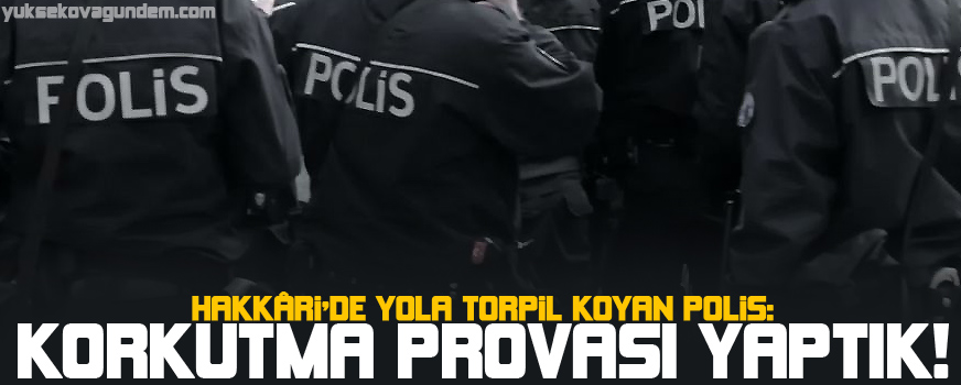 Hakkâri'de yola torpil koyan polis: Korkutma provası yaptık!