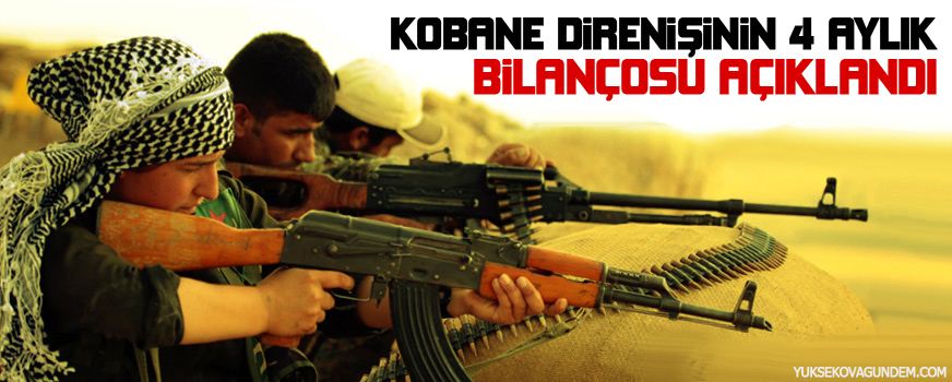 Kobanê direnişinin 4 aylık bilançosu açıklandı