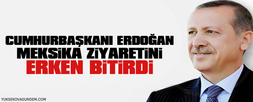 Cumhurbaşkanı Erdoğan, Meksika ziyaretini erken bitirdi