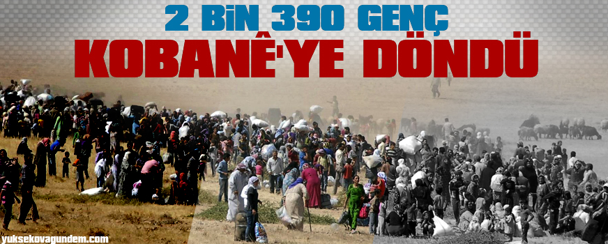 2 bin 390 genç Kobanê'ye döndü
