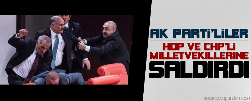 AK Partililer HDP ve CHPli milletvekillerine saldırdı