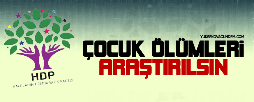 HDP: Çocuk ölümleri araştırılsın