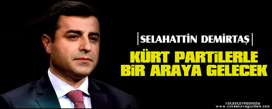Demirtaş Kürt partilerle bir araya gelecek