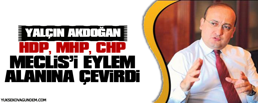Akdoğan: HDP, CHP, MHP Meclisi eylem alanına çevirdi