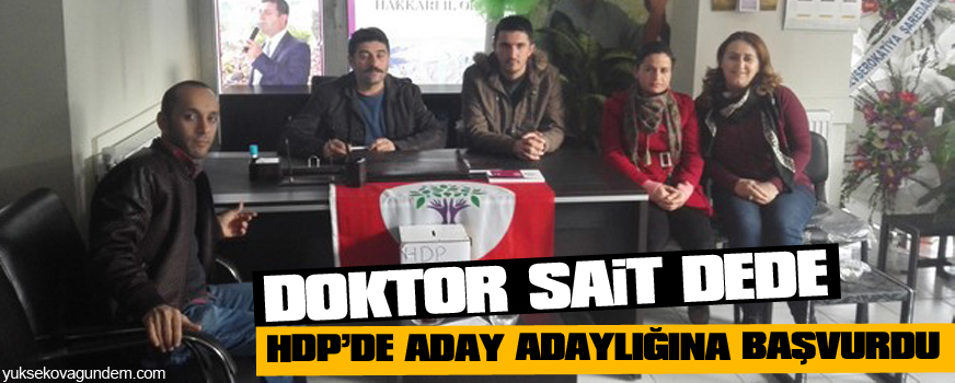 Dr. Sait dede HDPde aday adaylığına başvurdu