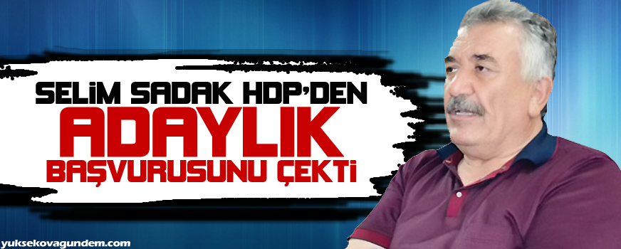 Selim Sadak HDP'den adaylık başvurusunu çekti