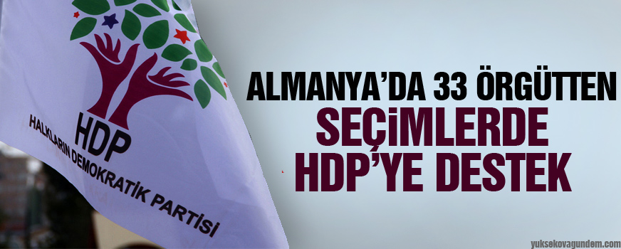 Almanyada 33 örgütten seçimlerde HDPye destek