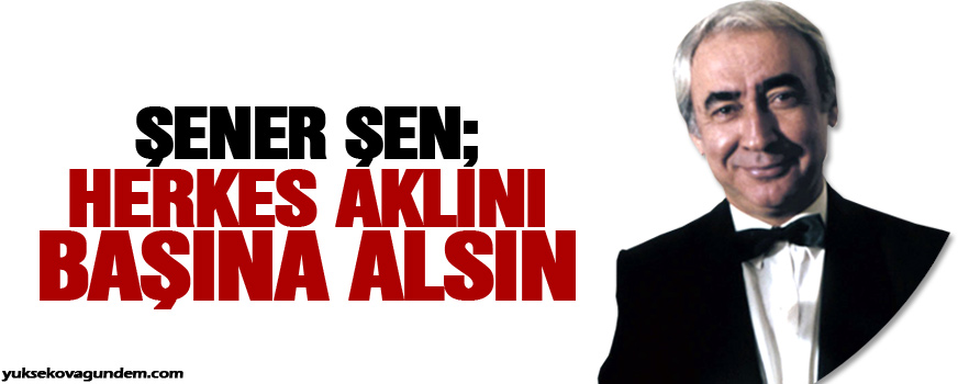 Şener Şen: Herkes aklını başına alsın