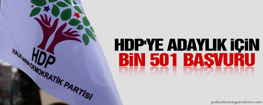 HDP'ye adaylık için bin 501 başvuru