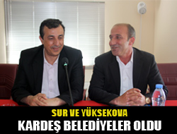 Sur ve Yüksekova Kardeş Belediye Oldu