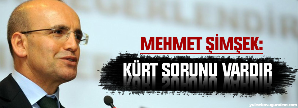 Mehmet Şimşek: Türkiye'de bir Kürt sorunu vardır