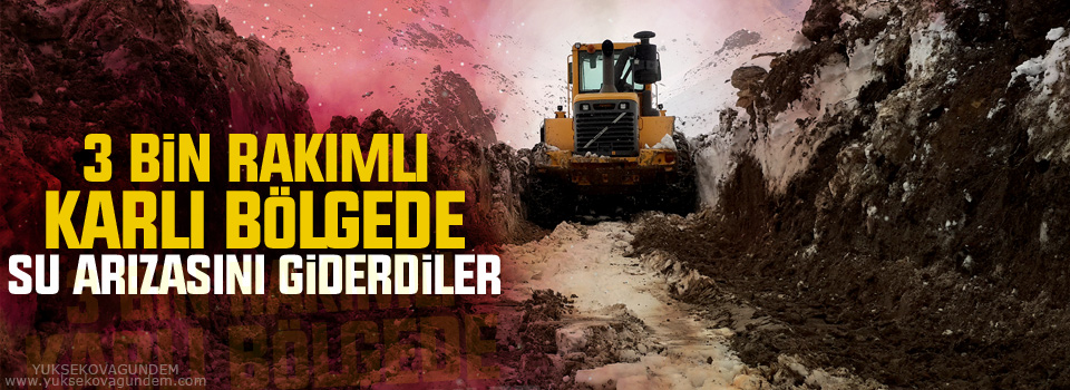 3 Bin Rakımlı Karlı Bölgede Su Arızasını Giderdiler