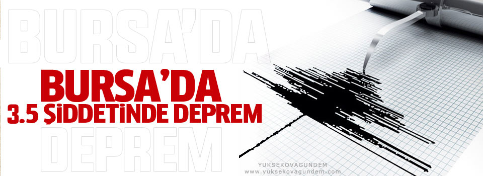 Bursa’da 3.5 şiddetinde deprem oldu