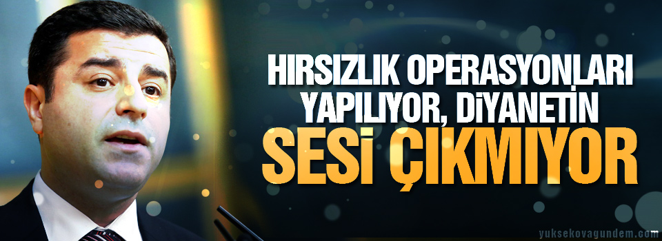 ‘Hırsızlık operasyonları yapılıyor, Diyanetin sesi çıkmıyor’