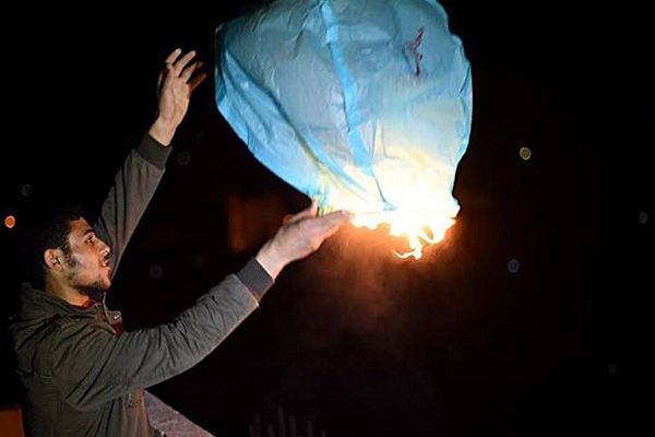 Gazze'de dönüş balonları uçuruldu