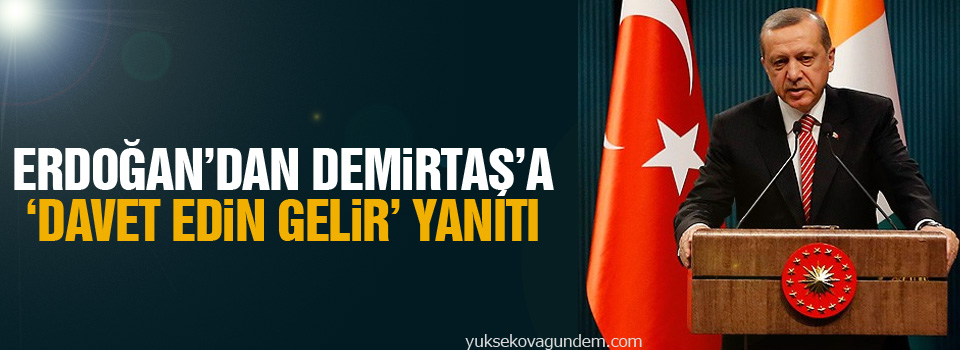 Erdoğan’dan Demirtaş’a ‘davet edin gelir’ yanıtı