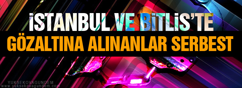 İstanbul ve Bitlis’te gözaltına alınanlar serbest