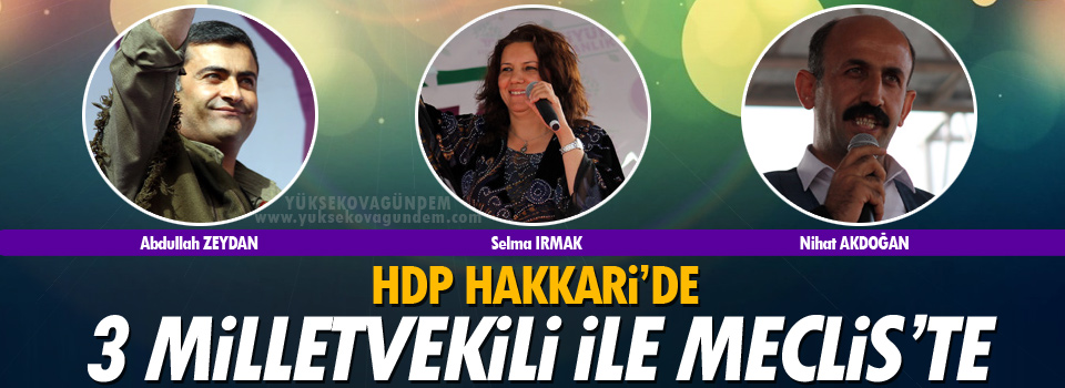 Hakkari'den meclise 3 HDP Milletvekili... AKP, 0