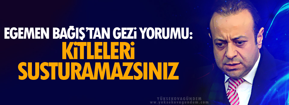 Egemen Bağış’tan Gezi yorumu: Kitleleri susturamazsınız