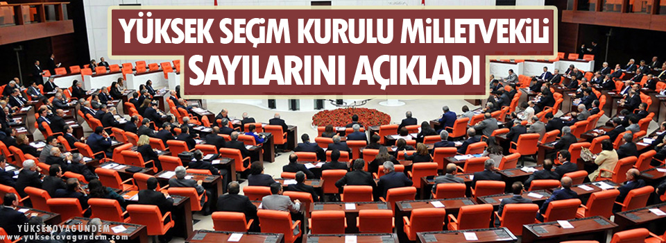 YSK milletvekili sayılarını açıkladı