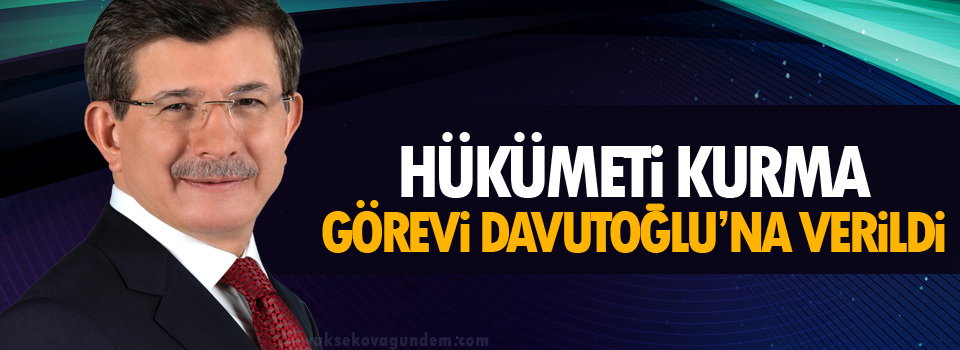 AK Parti hükümeti kurma görevini Davutoğlu’na verdi