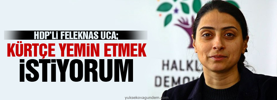 HDP'li Feleknas Uca: Kürtçe yemin etmek istiyorum