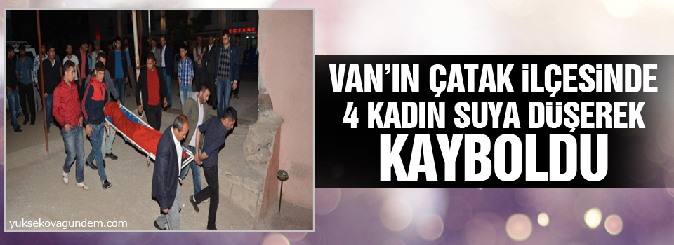 Çatak'ta 4 Kadın Suya Düşerek Kayboldu