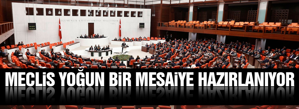 Meclis yoğun bir mesaiye hazırlanıyor