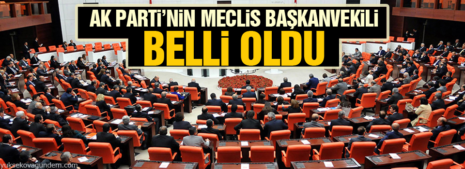 AK Parti’nin Meclis Başkanvekili belli oldu