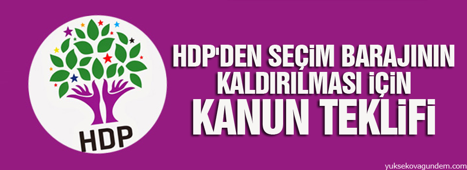 HDP'den seçim barajının kaldırılması için kanun teklifi