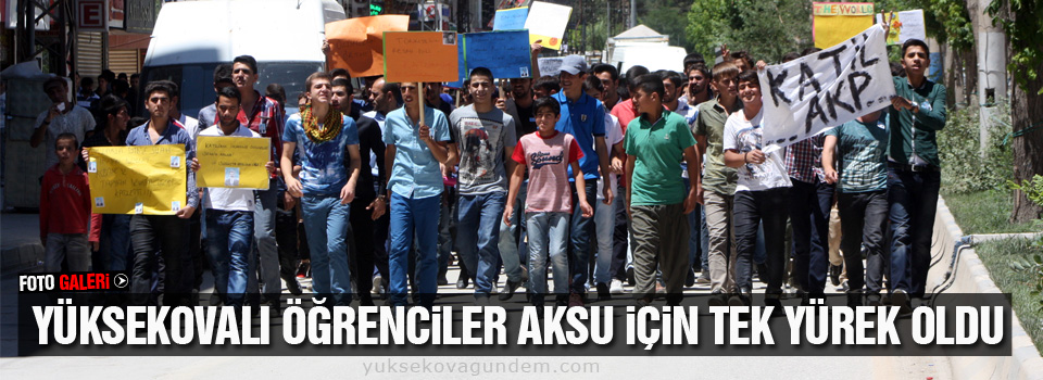 Yüksekova'lı Öğrenciler Aksu İçin Tek Yürek Oldu