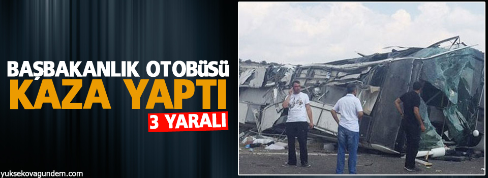 Başbakanlık otobüsü kaza yaptı: 3 yaralı