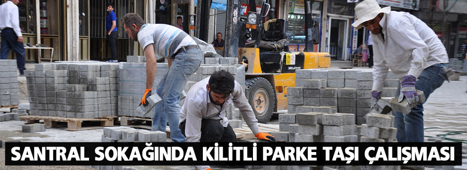 Kilitli parke taşı çalışmaları devam ediyor