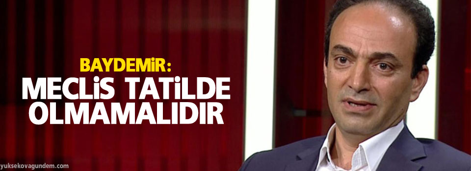 Osman Baydemir: 'Meclis tatilde olmamalıdır'
