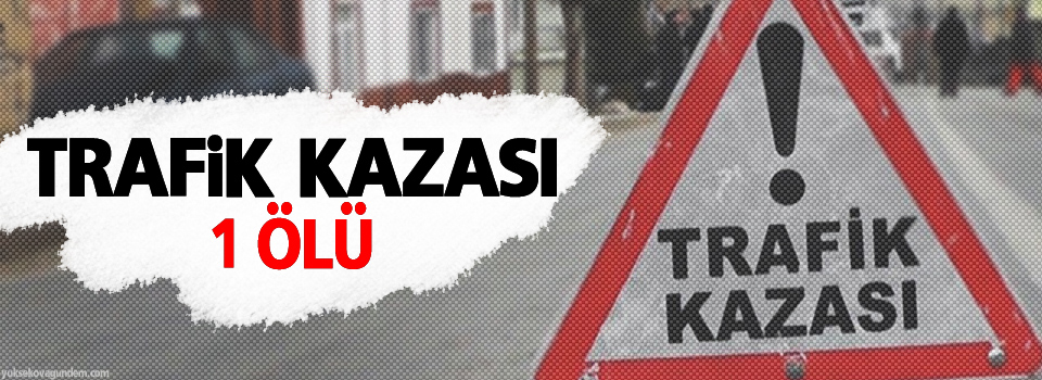 Trafik kazasında 1 kişi hayatını kaybetti