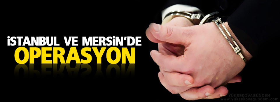 İstanbul ve Mersin’de operasyon